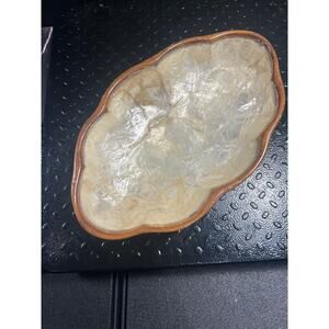 Aloha-Craft Wooden Dish with Capiz Interior